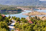 Village and Slano lake in Montenegro, Niksic