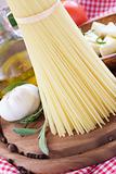 Italian Pasta with cooking ingredients