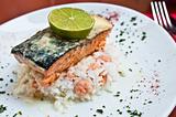 grilled salmon and lemon 