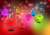 Christmas in bright colors shining against background