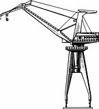 Heavy duty construction crane