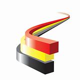 Red, yellow and black abstract lines.Vector illustration
