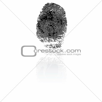 imprint  of index finger. Vector illustration 