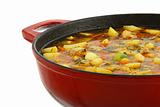 Saucepan with hot ragout