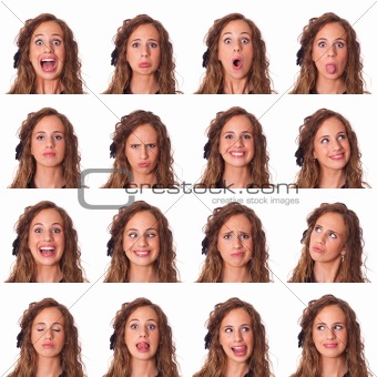 Beautiful Young Woman Collection of Expression