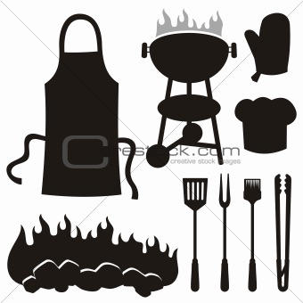 Barbecue silhouettes