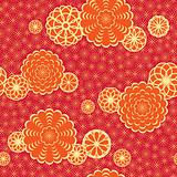 Japan pattern with flowers