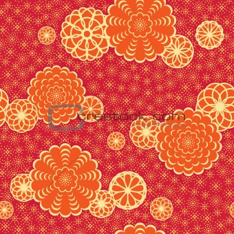 Japan pattern with flowers