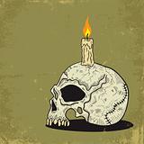 Skull with Candle