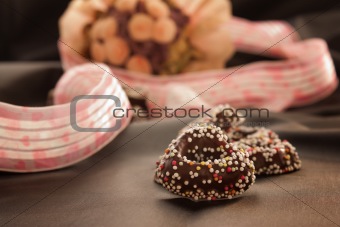 Heart gingerbread cookies
