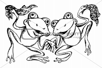 Dancing frogs