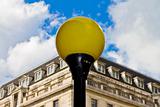 yellow urban lamppost