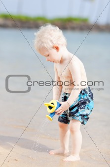 toddler on a beach