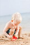 toddler at a beach