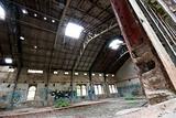 Abandoned industrial hall 