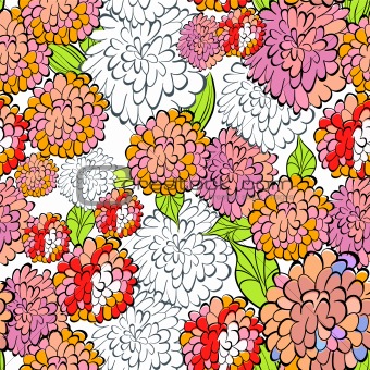 Decorative floral seamless wallpaper
