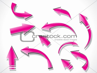 abstract multiple arrow icons set