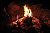warm campfire