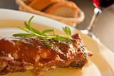 Veal ribs with sauce