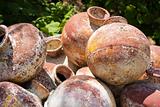 Pile of old amphoras