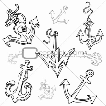 Boat Anchor Drawing Set