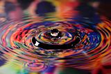 Colorful water droplet