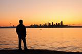 Watching the Seattle sunrise 