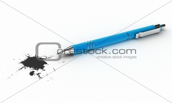 Pen with a blot