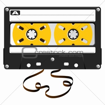 Audio black cassette
