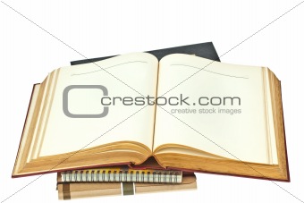 Isolated Old blank book