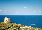 old watchtower on gozo island in malta
