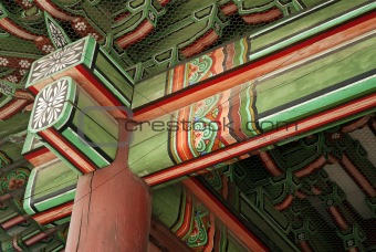 detail of temple in seoul south korea
