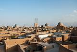 view of rooftops in yazd iran