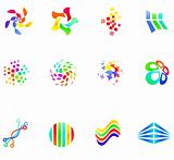 12 colorful vector symbols: (set 17)
