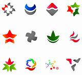 12 colorful vector symbols: (set 13)