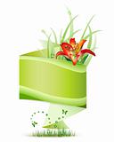 Origami green background