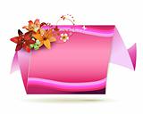Origami pink background