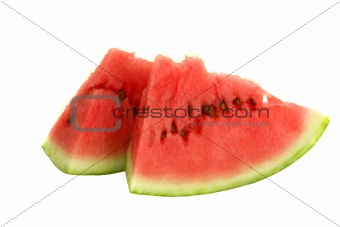  slice of watermelon isolated on white background