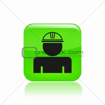 Vector illustration of worker with helmet