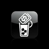 Vector illustration of drink price icon 