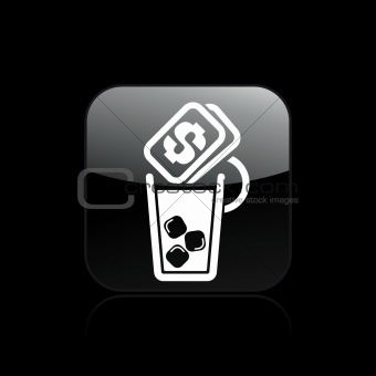 Vector illustration of drink price icon 