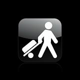 Vector illustration of traveler icon