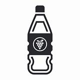 Vector illustration of grapes bottle icon