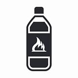 Vector illustration of flammable bottle