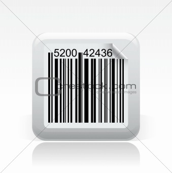 Vector illustration of barcode single icon