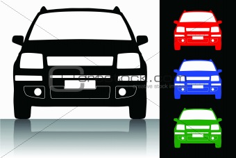 Vector illustration of car silhouette