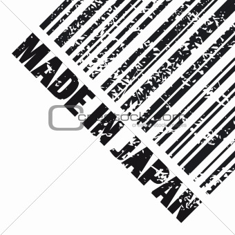 Vector illustration of grunge stamp marked "Made in Japan"