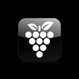 Vector illustration of grape single icon