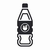 Vector illustration of icon depicting a bottle of fruit juice