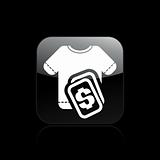 Vector illustration of a icon depicting a t-shirt price